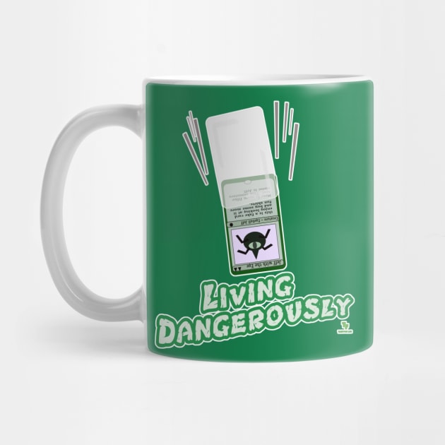 Living Dangerously Card Sleeve Epic Gamer Design by Tshirtfort